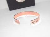 For I know the Plans I have for you custom hand stamped jewelry, personalized religious copper cuff bracelt for men or women, Jeremiah 29:11