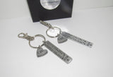 Couples coordinates key rings set.