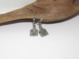 cow tag dangle earrings