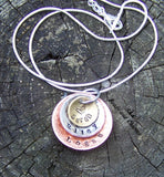 personalized 3 layer Mothers Necklace with kids Names , Custom hand stamped Mother Jewelry , 3 Layered mommy necklace
