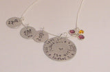 Sterling silver , I love you a bushel and a peck ,Hand stamped jewelry, personalized, custom stamped,    hand stamped
