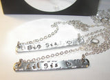 lil sis necklace, big sis necklace, Personalized jewelry, hand stamped jewelry, custom stamped, hand stamped, mother necklace , sister gift
