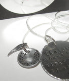 Sterling, They shall mount up with wings, Hand stamped jewelry, engraved jewelry, hand stamped, religious necklace, personalized jewelry