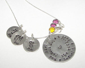 Sterling silver , I love you a bushel and a peck ,Hand stamped jewelry, personalized, custom stamped,    hand stamped