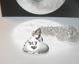 personalized My heart mothers necklace , personalized hand stamped jewelry ,  custom heart necklace, kids necklace gift handstamped jewelry