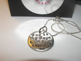 God is my hope, hand stamped jewelry, stamped pewter charms, engraved jewelry, mommy necklace, hand stamped, mothers necklace, custom stamp