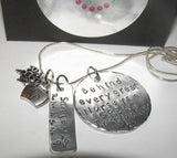 sterling Nurses instructor gift Behind every nurse is a great instructor,  custom personalized  Hand stamped jewelry, RN instructor gift