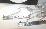 lil sis necklace, big sis necklace, Personalized jewelry, hand stamped jewelry, custom stamped, hand stamped, mother necklace , sister gift