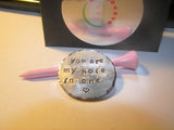 GOLF BALL MARKER Pocket Token , Hand Stamped Golf Ball Marker, PersonalizedGift For Dad