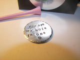GOLF BALL MARKER Pocket Token , Hand Stamped Golf Ball Marker, PersonalizedGift For Dad