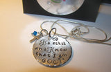 Sterling silver  Be still and know I am God, custom personalized hand stamped jewelry,   inspirational charm necklace