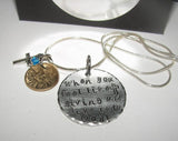 When you feel like giving up give it to God, religious charm, hand stamped jewelry, personalized, engraved, custom hand stamped