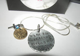 When you feel like giving up give it to God, religious charm, hand stamped jewelry, personalized, engraved, custom hand stamped