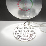 Runners necklace. Gift for runners , marathon gift, Hand stamped jewelry,  personalized jewelry, Custom mommy necklace