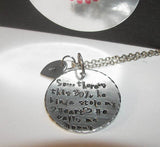 So..There's This Boy Who Stole My Heart mommy necklace, He calls me MOM , Personalized hand stamped mommy  jewelry with kid name