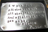 personalized Fathers day gift for dad, custom personalized wallet card for dad, gift for him  from kids message card
