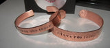 unisex copper cuff bracelet  , custom personalized cuff bracelet or dad, hand stamped jewelry for him