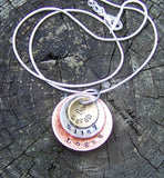 personalized 3 layer Mothers Necklace with kids Names , Custom hand stamped Mother Jewelry , 3 Layered mommy necklace