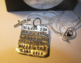 Ruth 1:13, mommy necklace where you go I will go . Personalized hand stamped jewelry. Handstamped gift for her.