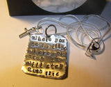 Ruth 1:13, mommy necklace where you go I will go . Personalized hand stamped jewelry. Handstamped gift for her.