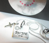 Shine on Faith jewelry  Hand stamped personalized jewelry, custom  mothers necklace, inspirational mommy necklace handstamped jewelry