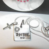 Shine on Faith jewelry  Hand stamped personalized jewelry, custom  mothers necklace, inspirational mommy necklace handstamped jewelry