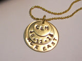 Gold mommy necklace with kids names, personalized jewelry and gifts,  custom hand stamped necklace for mom , anniversary gift for her