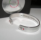 Medical alert bracelet,  custom personalized medical alert cuff bracelet, handstamped jewelry med alert