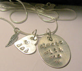personalized sterling silver Always with me memorial necklace,  custom personaled hand stamped mommy necklace,