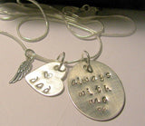 sterling silver Always with me memorial necklace,  custom personaled hand stamped mommy necklace,