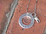 personalized sterling silver dental charm necklace,  gift for dental student,custom personalized hand stamped necklace
