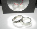 personalized pewter ring ,  mothers ring with kids name or initals, custom hand stamped jewelry handstamped jewelry