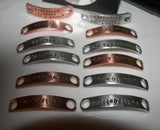 Shoe tag bar, Hand stamped personalized jewelry, Custom runner or  military shoe bar, running shoe tag handstamped jewelry