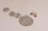 Necklace with kids names, kids name necklace for mom, necklace for mom, stacked name necklace, custom kids name necklace, Custom Mom gift
