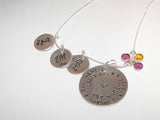 Necklace with kids names, kids name necklace for mom, necklace for mom, stacked name necklace, custom kids name necklace, Custom Mom gift