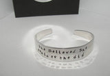 She believed she could so she did cuff , Inspirational Jewelry Motivational Bracelet,  Hand Stamped jewelry,  custom handstamped gift