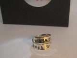 sterling  silver, love you to the moon and back, wrap ring, Hand stamped jewelry, personalized jewelry, mothers jewelry