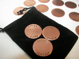 GOLF BALL MARKER Pocket Token , Hand Stamped Golf Ball Marker, PersonalizedGift For Dad