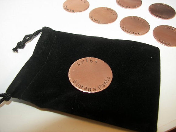 GOLF BALL MARKER Pocket Token , Hand Stamped Golf Ball Marker, PersonalizedGift For Dad