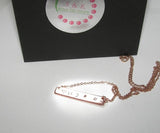 Rose gold skinny bar necklace, Custom bar necklace , personalized hand stamped jewelry, handstamped jewelry