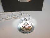 Personalized mothers necklace, mothers jewelry with kids names, custom hand stamped jewelry for mom