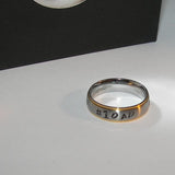 Fathers day gift #1 dad ring, Hand stamped name ring for dad,  custom personalized gift for dad , stainless steel rings