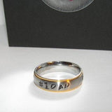 Fathers day gift #1 dad ring, Hand stamped name ring for dad,  custom personalized gift for dad , stainless steel rings