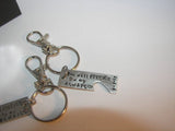 Personalized Split Heart Couples Keychain Set, Hand Stamped bride and groom Keychains , custom personalized hand stamped keychain