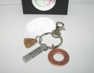 I picked you custom bar key ring, couples key chain, custom personalized handstamped keychain jewelry gifthandstamped jewelry