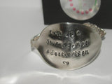 LIfe is a journey vintage silverware spoon cuff bracelet, spoon jewelry cuff bracelet , custom personalized hand stamped jewelry