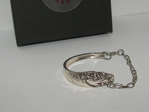 Vintage silverware spoon handle bracelet, custom silverware jewelry, personalized silverware jewelry