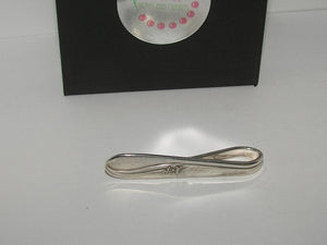 Tie clip made from vintage silverware, father of the groom gift, custom gift for dad