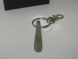 Vintage silverware spoon key ring, custom personalized hand stamped  silverware jewely, Recycled spoon silverware jewelry
