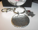 The only fire he can't put out is the one in my heart,  fire fighter wife gift, custom personalized hand stamped keychain